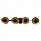 Spot doré techno 4 ampoules 11 cm