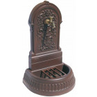Fontaine murale de jardin floraison brun antique