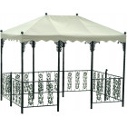 Tonnelle en acier toile blanche andujar