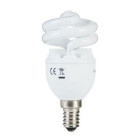 Lampe spirale t2 e14 12w 830 blanc chaud 3000k ge lighting