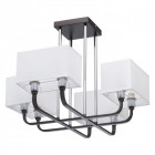 Suspension noire megapolis 8 ampoules 45 cm