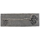 Tapis en fibres de coco motif clé