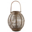 Lanterne en rotin et verre