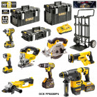 Kit 8 outils électroportatifs DCK-FP833MP4 54V/18V DeWALT (2x5,0Ah 18V + 2x6,0Ah 54V/18V + chargeur + 3 coffrets + caddy)