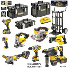 Kit 8 outils électroportatifs DCK-FR834MP4 54V/18V DeWALT (2x6,0Ah + chargeur + 3 coffrets + caddy)
