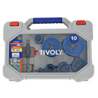 Mallette de 10 pièces TIVOLY 7 scies cloches bi-métal cobalt 8% Ø 119 à 68mm + 2 pilotes + 1 clé Allen - XT505270002