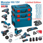 Kit Monster 8 outils électroportatifs 12V BMK8BD3 Bosch (3 batteries 2,0Ah + chargeur + 3 coffrets)