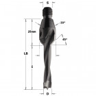 Hm-m. avec frasoir d=6x40 z=2 s=m10 g. 336.060.12