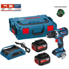 Coffret perceuse visseuse GSR 18 V-60C + 2 x 4,0 Ah + chargeur + L-Boxx 136 + module bluetooth Bosch