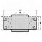 Porte-outil en acier avec limiteurs d=100x40  f=30 693.101.30