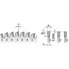 Lame circulaire d=300x3.2x30 z=96 -3° neg. tpp 281.097.12m