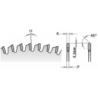 LAME CIRCULAIRE HW AVEC DENTE TRAPÉZO?DALE   160X2.2/1.6X20+2 Z40 10° TCG 281.160.40H2