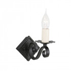Applique rectory 11 cm, fer forgé noir, 1 ampoule