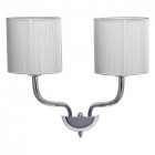 Applique murale chromée elegance 2 ampoules 20 cm