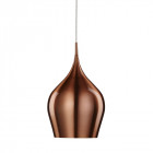 Suspension cuivre 1 ampoule vibrant, en aluminium
