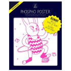 Poster phosphorescent bunny 30 x 40 cm bunny