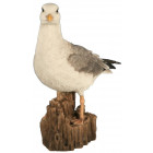 Mouette sur son rocher en résine 36 cm