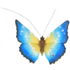 Papillon bleu en résine 18 cm