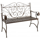 Banc pliant en métal vieilli