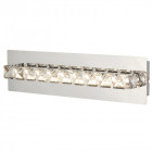 Applique clover 8 cm, en chrome et cristal