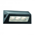 Applique led outdoor 11 cm, en aluminium et verre, noir