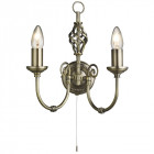 Applique 2 ampoules zanzibar, en laiton antique