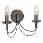 Applique 2 ampoules regency, argent ancien