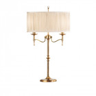 Lampe stanford, laiton antique, abat-jour beige