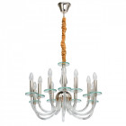 Suspension dorée neoclassic 12 ampoules 130 cm