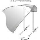 Porte papier toilette blanc avec cache polypropylene