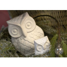 Hiboux déco blancs (lot de 2)