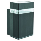 Applique outdoor & porch 16 cm, en fonte d'aluminium noire et polycarbonate