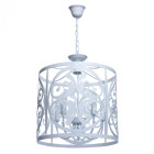 Suspension blanche country 5 ampoules 130 cm