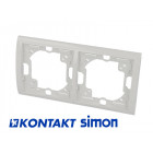 Plaque blanche double horizontale
