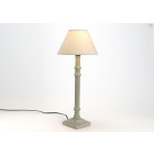 Lampe grise alice abat jour lin beige