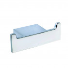 Crochet porte serviette double zinc chromé serie new york 80 x 35 x 28 mm