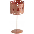 Photophore de noël sur pied en métal cuivré (lot de 2)