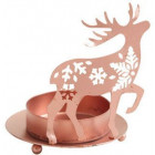 Photophore de noël en métal cuivré (lot de 2)
