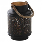 Photophore seau avec anse en corde