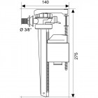 Robinet flotteur alimentation latérale/servo-valve jollyfill fl150l3