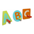 Patères pour enfant abc (lot de 3) Patères pour enfant abc (lot de 3)