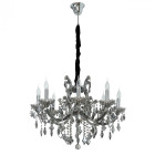 Chandelier chromé crystal 8 ampoules 125 cm
