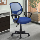Chaise de bureau hippa polyester bleu