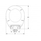 Abattant de wc blanc duroplast avec frein de chute turtle 450 X 357 mm