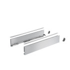 Profilé latéral de tiroir AvanTech YOU, H101mm x L450mm, argent, gauche et droite - HETTICH - 9353339