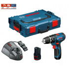 Perceuse-visseuse à percussion GSB 12V-15 + 2 x 2,5 Ah + GAL1230CV + L-Boxx 102 Bosch