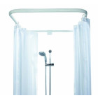 Spirella ova tringle pour cabine de douche aluminium brillant blanc longueur 70 x 80 cm / paisseur 30 x 17 mm import grande bretagne