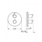 Grohe nouveau grohtherm 2000 façade mitigeur thermostatique encastré douche 19354001 (import allemagne)