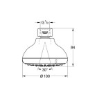 Grohe 27606000 Douche de tête Tempesta IV diamètre 100 mm