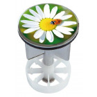 Sanitop-wingenroth clapet métallique pour lavabo à réduction excentrée 38 mm motifs fleur et coccinelle